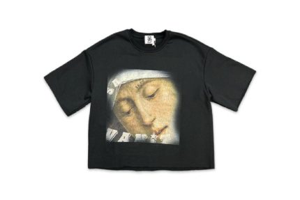 Saint Vanity Love Saint Cropped Crewneck Shirt Black